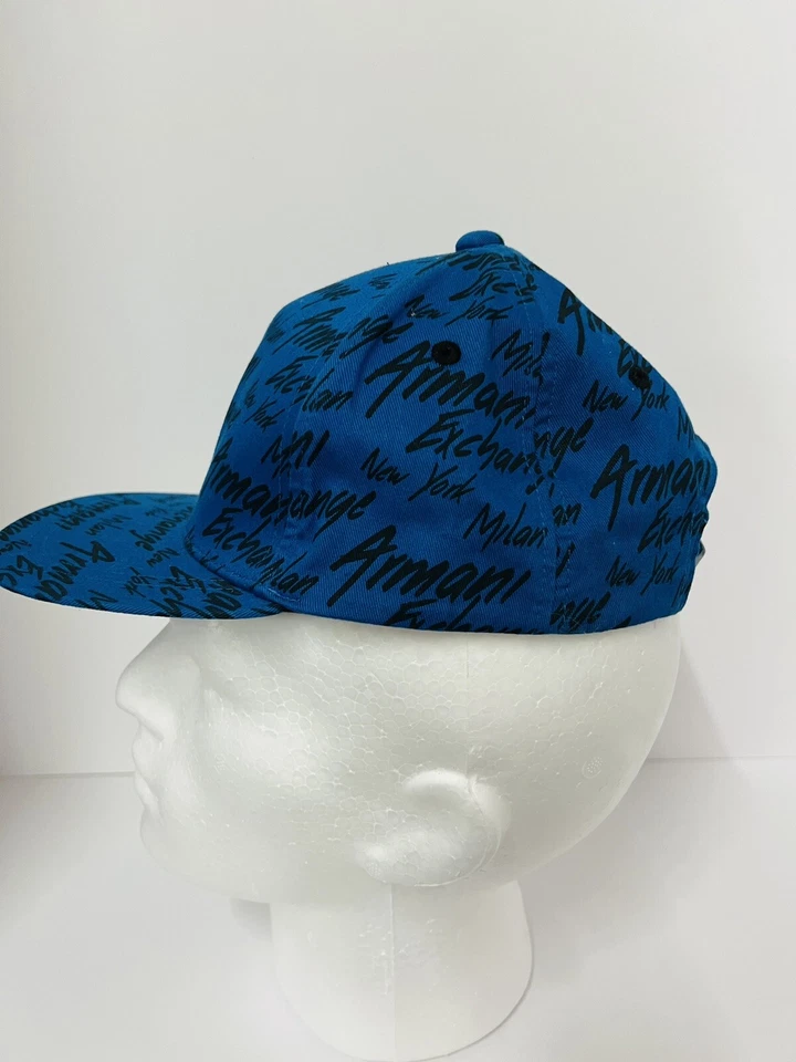 Chapéu boné ajustável vintage Armani Exchange azul e preto ~ Ótimo estado!!! - Imagem 3 de 4