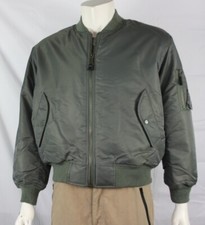 Highlander MA1 Military Style Bomber Jacket Padded Olive Green