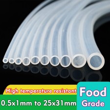 0.5-25mm ID x 1-31 mm OD - OD Food Grade Silicone Flexible Tubing High Temp Hose