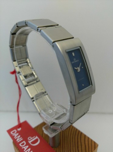 Reloj Mujer Dani Danicci Todo Acero Inoxidable Esfera Azul Nuevo - Imagen 2 de 4