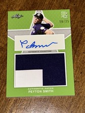 PEYTON SMITH 2020 Leaf Perfect Game AUTOGRAPH JERSEY PATCH #16/25 TEXAS A&M