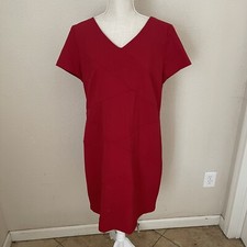 Alyx Limited Womens Round Neck Stretch Shift Dress