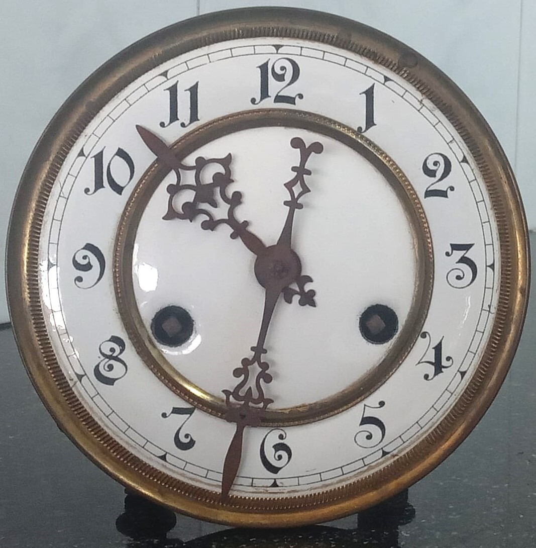 KIENZLE DR PATENT 147023 MOVEMENT ENAMEL DIAL GERMAN WALL CLOCK