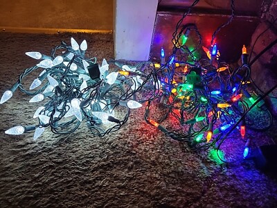 Philips Multi Faceted Cone Multi Color Clear LED Lights 2 Sets Work