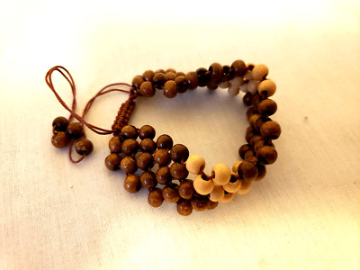 Authentic Sandalwood Bracelet Adjustable Made in Egypt by Nubians
