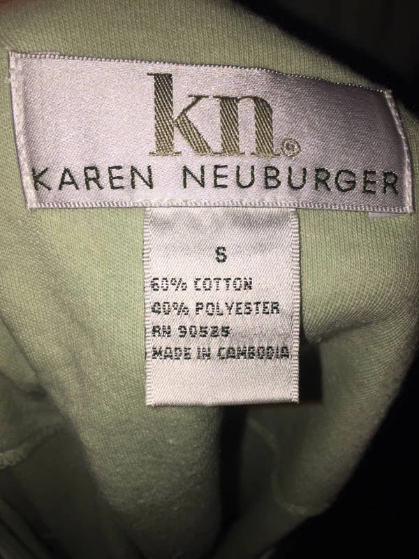 Conjunto de pijama para mujer Karen Neuburger 2 piezas manga larga pantalón talla pequeña S verde Foto 3 de 3