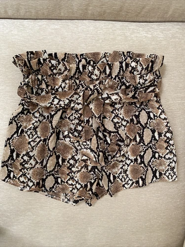 Women’s Animal Printed Shorts Tie Front New Size Small