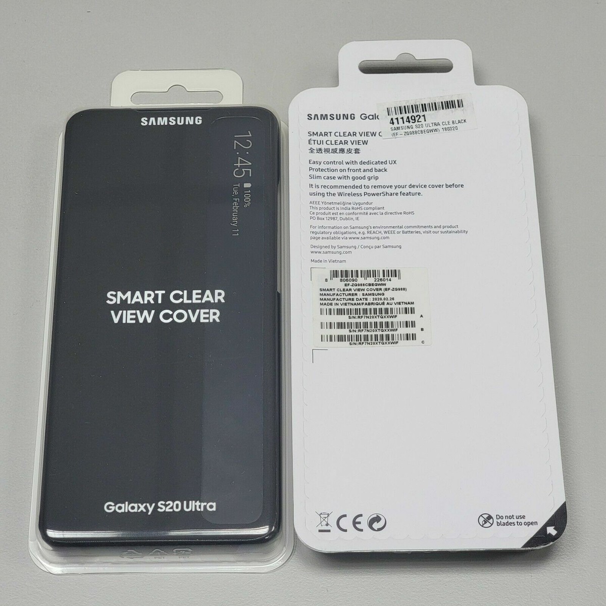 Original Genuine Samsung Galaxy S20 Ultra 5G Clear View Flip