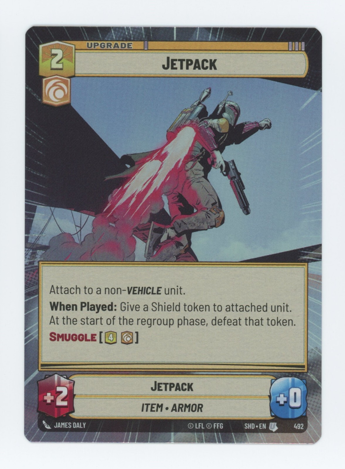 Star Wars Unlimited Shadows Of The Galaxy ~ Jetpack #492 (Hyperspace) Foil