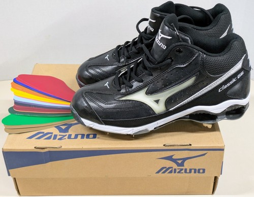 Mizuno 9-Spike Classic G6 Mid Switch Baseball Metall Stollen Herren 9 schwarz/weiß - Bild 1 von 6