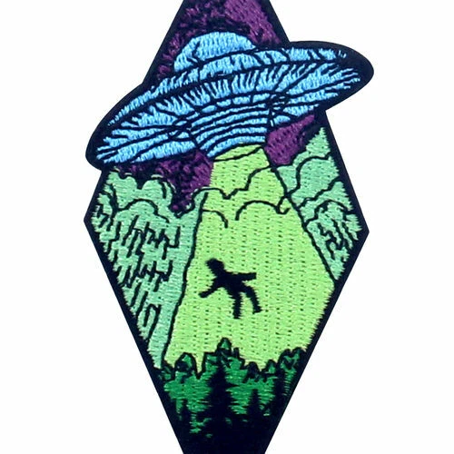 Embroidered Iron Sew On Clothing Patches Badges transfers X-file UFO Alien 876R - Image 2 of 4