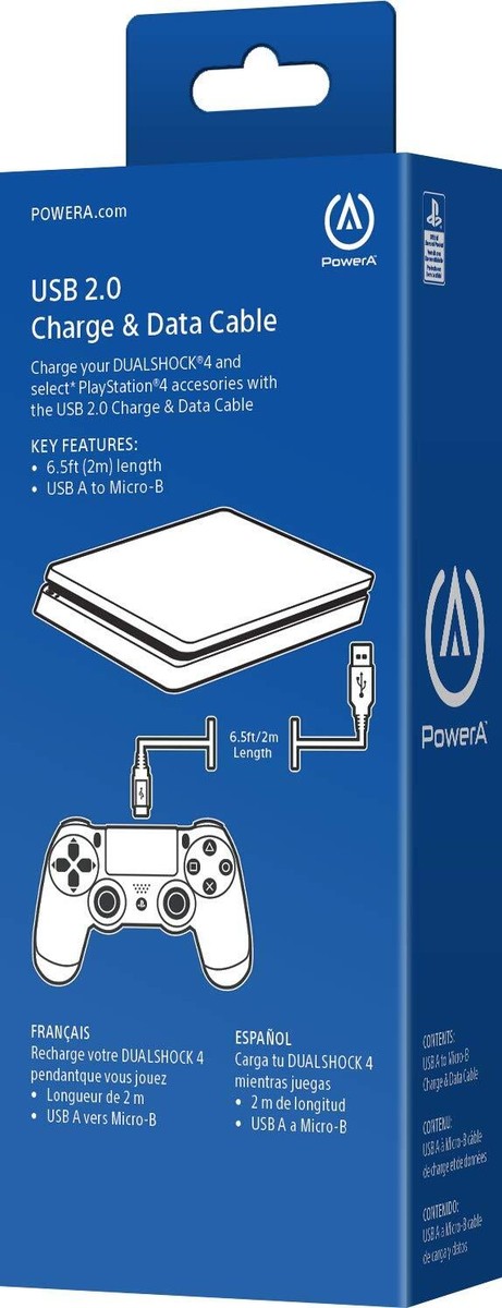 Official Ps4 Licensed 6.5Ft Usb Charging Cable For Dualshock 4