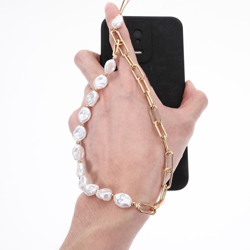 Handy-Ornamente Damen Perlen Telefon Handgelenkriemen Handy-Armband Mit - Zdjęcie 11 z 12