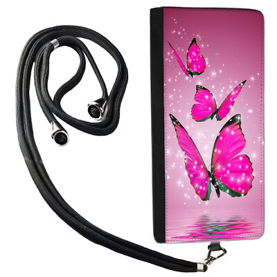 Hülle mit BAND KORDEL Tasche Handy Kette Schutz Cover Umhängen Etui Motiv #7