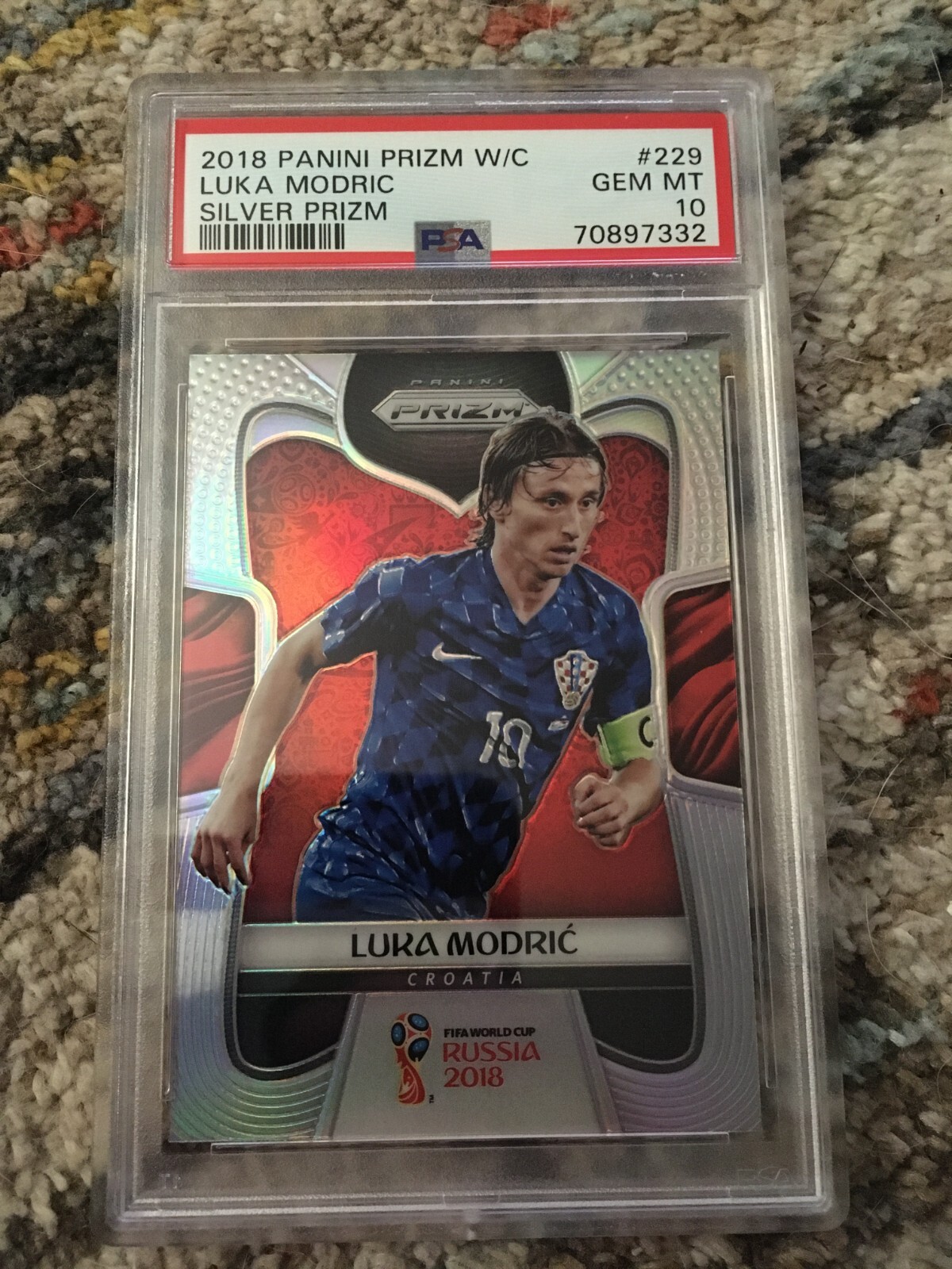 2018 Panini Prizm Luka Modric Silver PSA 10 Gem Mint