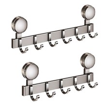 Suction Cup Towel Hooks Wall Mounted Storage Rack With Hooks Shower Towel Rack