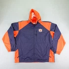 Auburn Tigers Jacket Mens XL Blue Orange Columbia Full Zip Up Windbreaker Coat ^