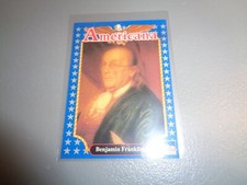 BENJAMIN FRANKLIN - POLITICIAN & INVENTOR, #54 - 1992 Americana Trading Card 😎