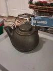 WAGNER WARE Sidney Ohio USA Heavy Cast Iron Tea Pot Kettle Wire Handle VTG