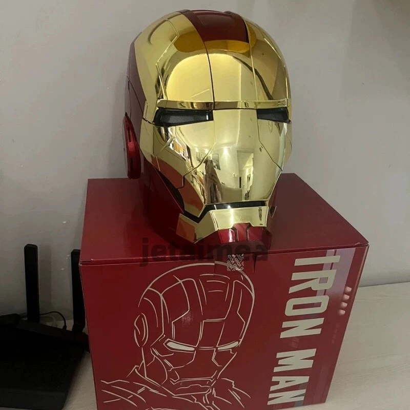 US! Iron Man Gold Mask Cosplay AUTOKING MK5 1:1 Helmet Wearable Voice-control - Image 2 of 4
