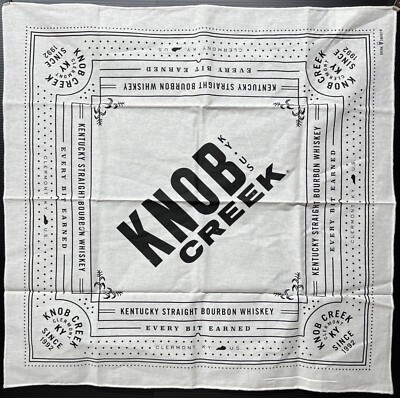 Knob Creek Kentucky Straight Bourbon Bandana - Ivory & Black, Every Bit Earned