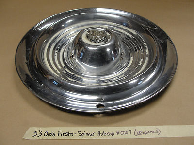 *RARE* 53-55 Olds Jetstar Fiesta Starfire 15'' SPINNER HUBCAP RIM WHEEL COVER 007