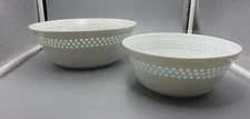 Set of 2 Vintage Arabia Dot Pattern Rice Bowls FHK Finland