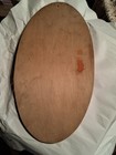 Antique Oval Pyrography  Plaque Oriental Exotic Lady Hd Ptd Orig 15" x 8" — photo 4