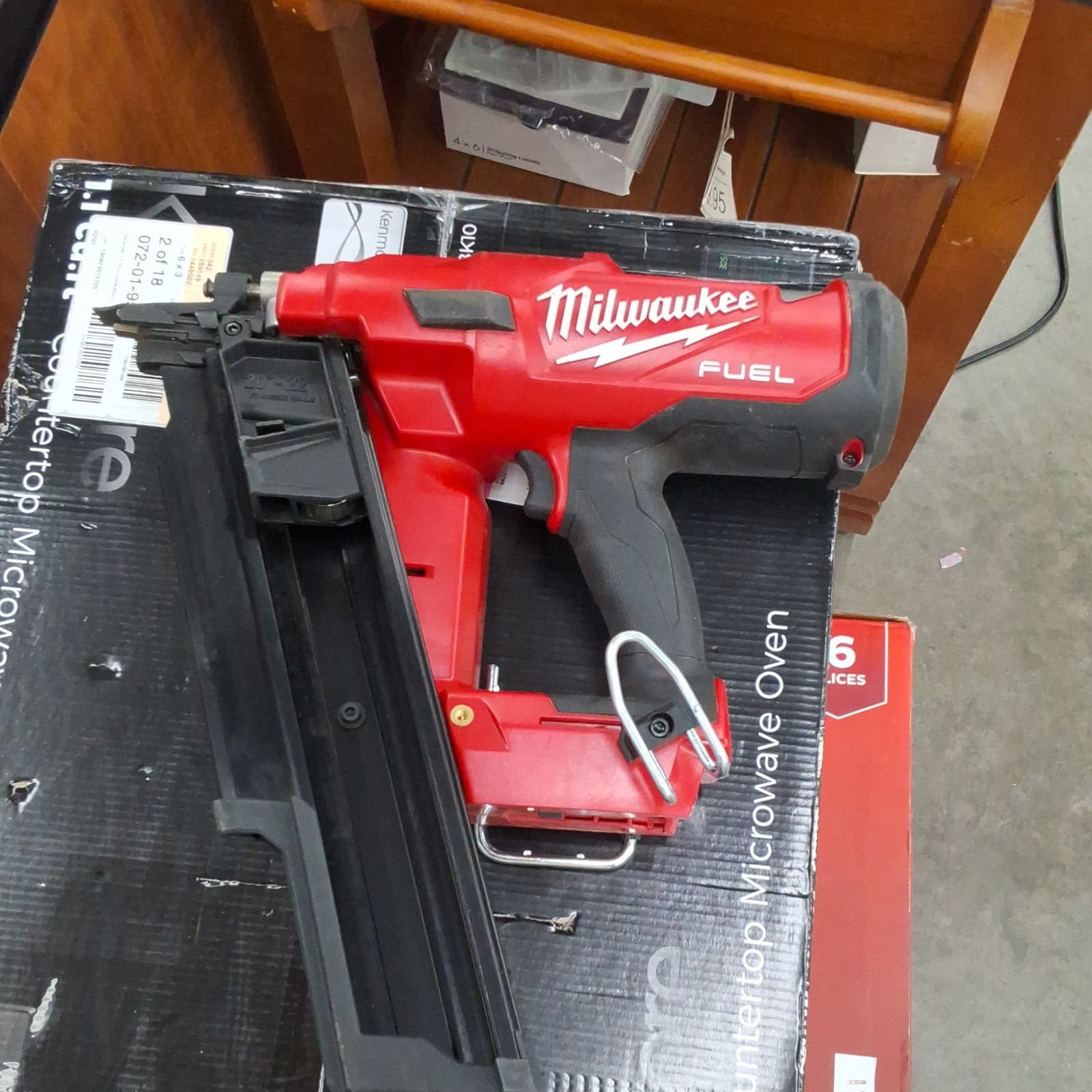 Milwaukee FUEL Framing Nailer Battery Powered Red Black Cord