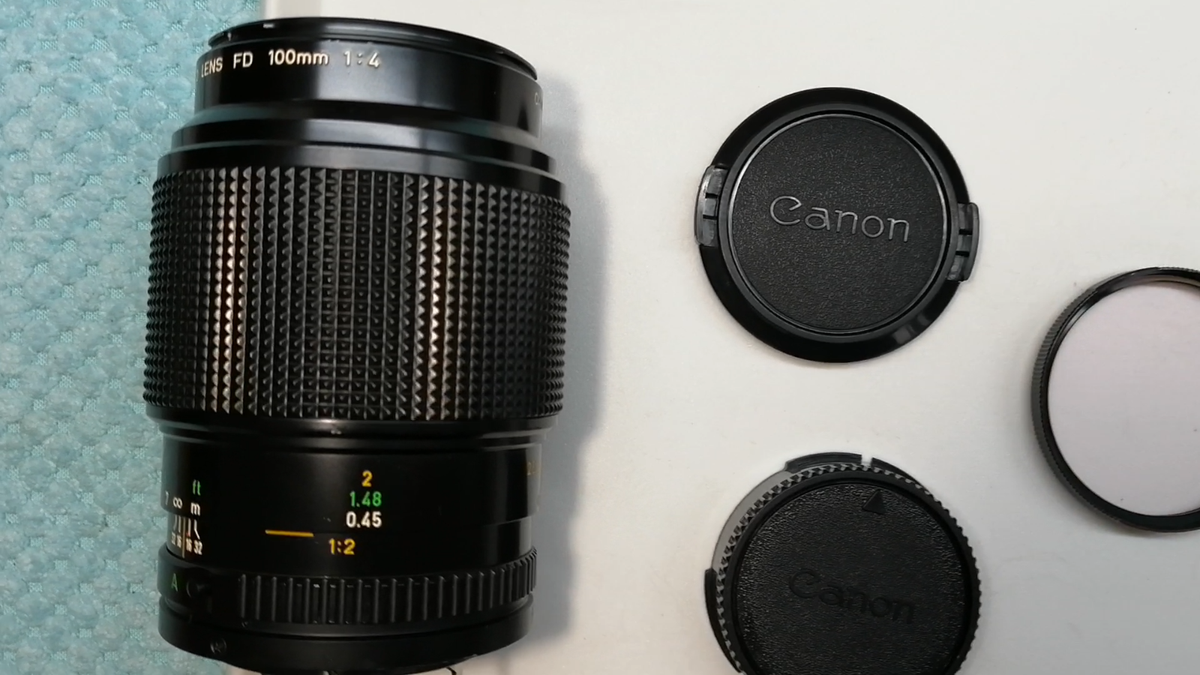 レンズ(単焦点) CANON NEW FD MACRO 100mm f/4 #7445 CANON NEW FD MACRO 100mm f/4 MF NFD Lens [Excellent+++,Tested