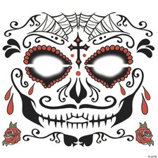 Loftus Tinsley Transfers Day of The Dead Temporary Tattoo Standard, Multi