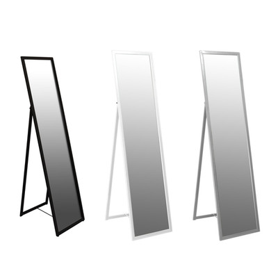 Ganzkörperspiegel groß quadratisch Metallrahmen stehend Boden Ankleidespiegel 137 cm