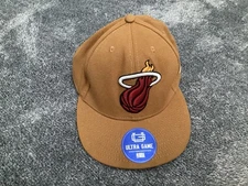 Miami Heat Hat Cap Strap Back Brown Red NBA Basketball Unk Adjustable Mens