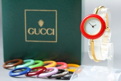 [mit Box] GUCCI Change Bezel 11/12.2 Gold 12 Farben Uhr (ca. 14,8-15,3cm Band)