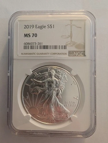 2019 U.S. Mint American Silver Eagle 1 oz NGC MS 70 6086073-261