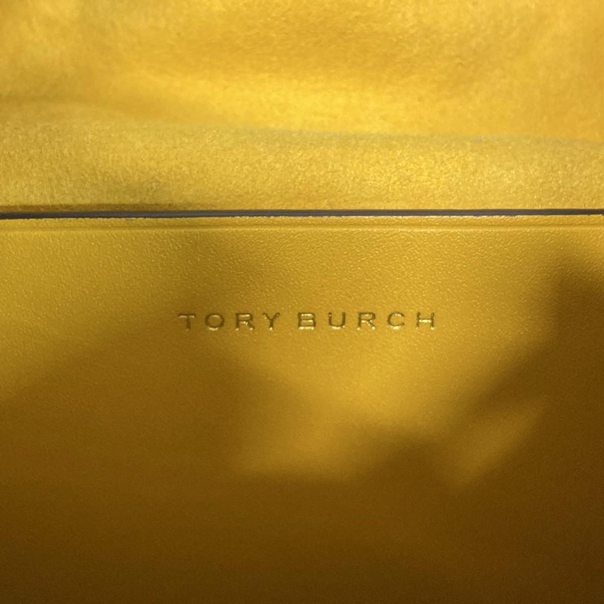 TORY BURCH - Cream Dark Navy Dark Brown Jacquard Leather Handbag thumbnail 8