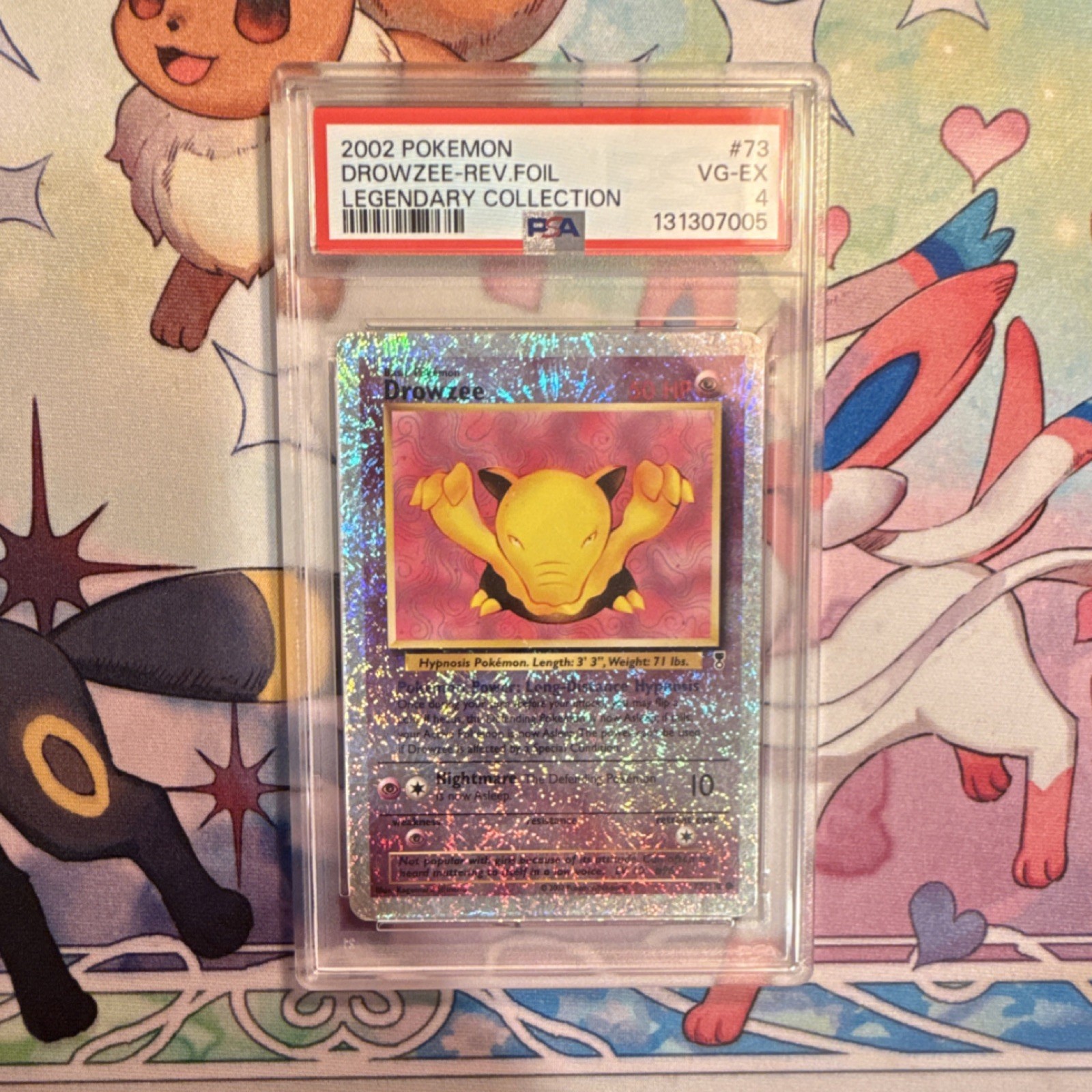 Pokémon TCG Drowzee 73/110 Legendary Collection Reverse Holo English 2002 PSA 4