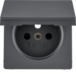 Q.X MODULE ANTHRACITE SOCKET PLATE 1X Z/U WITH Q.1 3965436086