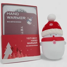 Rechargeable Snowman Hand Warmer 6000mAh USB Power Bank Cute Portable Camp Gift