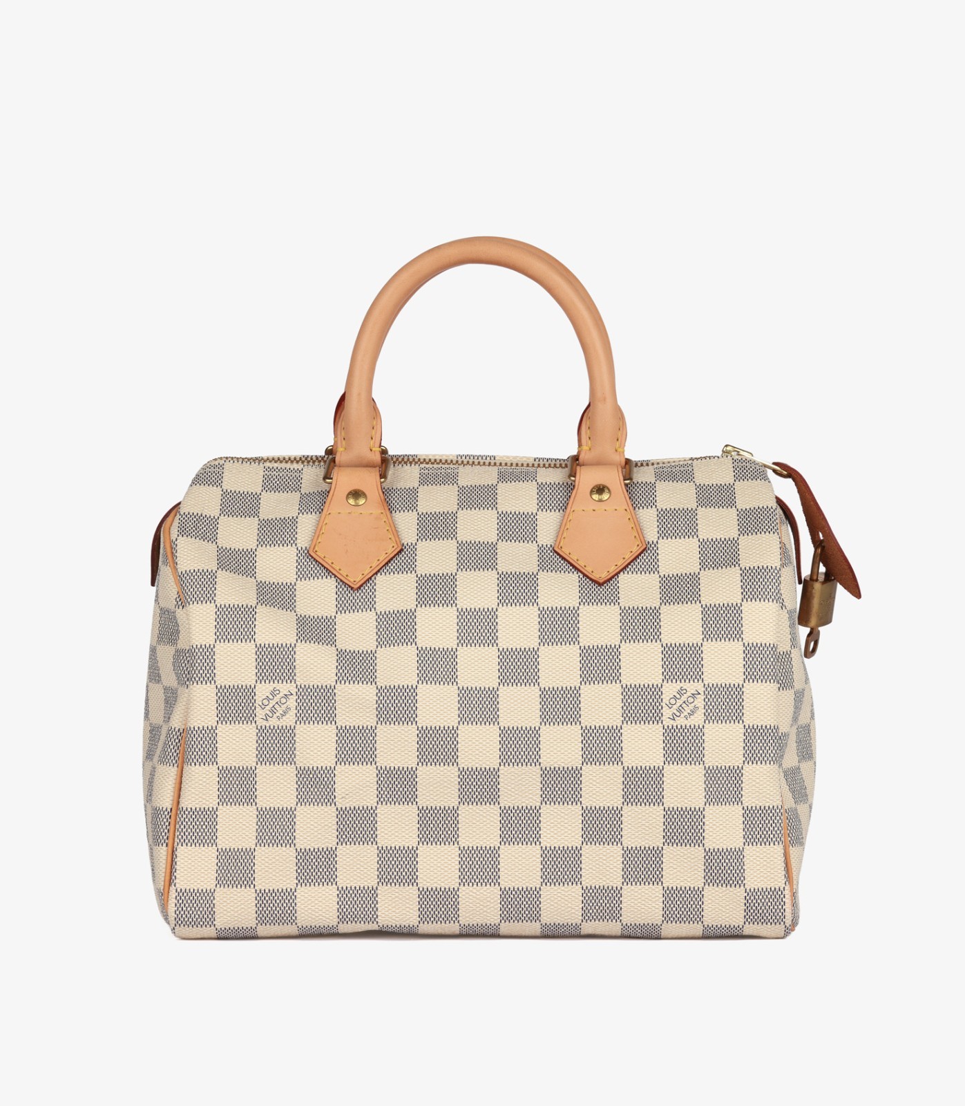 Louis Vuitton Damier Azur Monogram Coated Canvas & Vachetta Leather Speedy 25