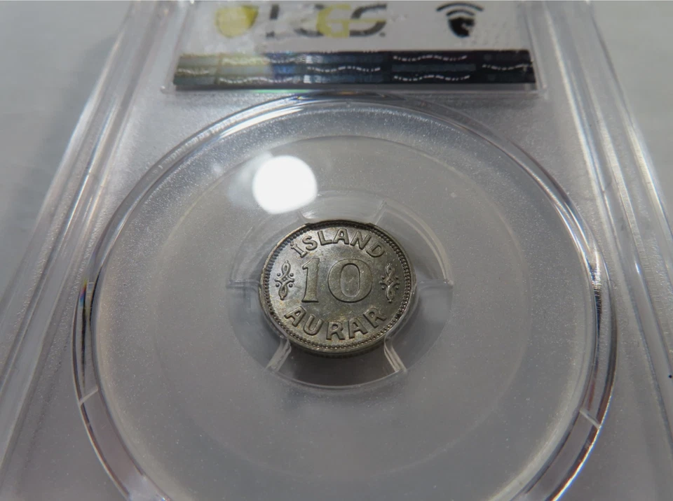 :1922 HCN GJ 10 AURAR ICELAND CHRISTIAN X PCGS RARITY R-10 1/0 UNIQUE TOP-POP - Image 3 of 3