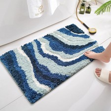 FJMCOZY Bathroom Mat Blue Wave Rug 31 20inch CR-shenlan5080
