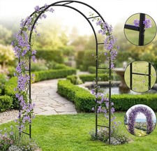Heavy Duty Metal Garden Arch Rose Archway Pergola Arbour Climbing Plants Trellis