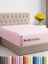 Extra Deep Queen Fitted Sheet - Hotel Luxury Single Fitted Sheet Only