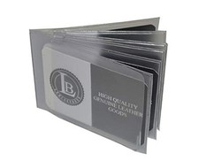 Plastic Wallet Sideway Insert for Bifold Trifold Wallets - 6 Pages Set of 2