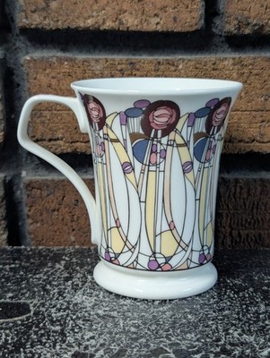 Dunoon Fine Bone China Roxburgh Rennie Macintosh Style Mug by Jane Goodwin