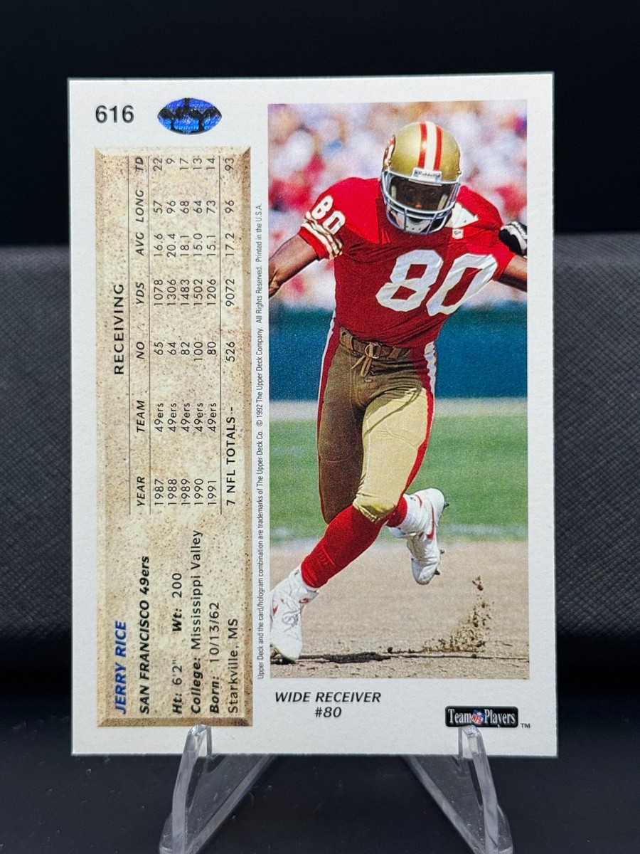 1993 Upper Deck - Jerry Rice, #616 - San Francisco 49ers | eBay