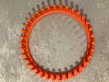 Large Knitting Loom Orange 9" Round 36 Pegs Knit Hats Crafts Excellent