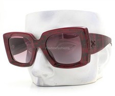 Chanel Sunglasses Polished Dark Red Black Tweed ch5435A 1665/S1 with Case