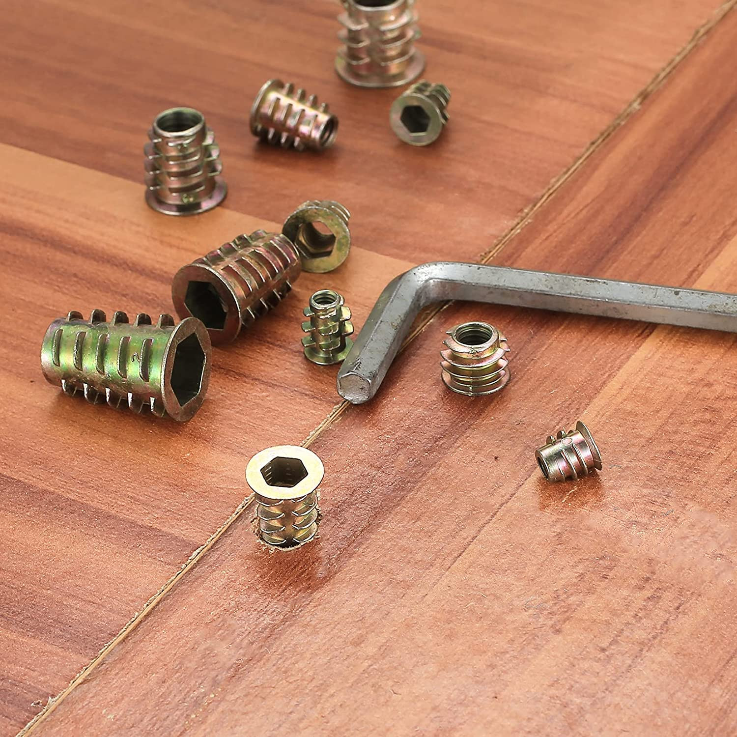 230 Pcs Threaded Inserts Nuts Assortment Tool Kit - 11 Sizes Metric M4/M5/M6/M8/